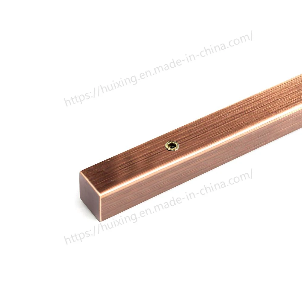 High Quality Custom Design Bronze Square Tube Antique Copper Barn Door Hardware Handle Modern