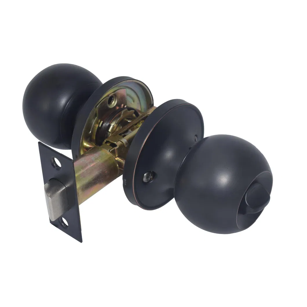 Black Orb Tubular Structure Privacy Bathroom Door Lock