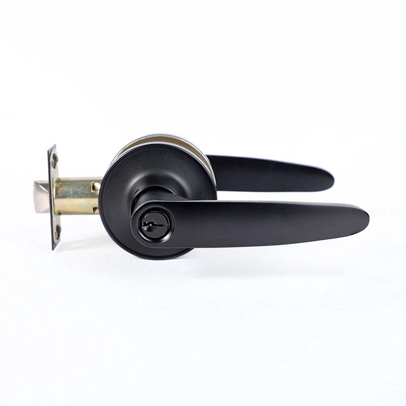 Wholesale High Quality Stainless Steel Black Entrance Tubular Lever Door Handle Lock Set