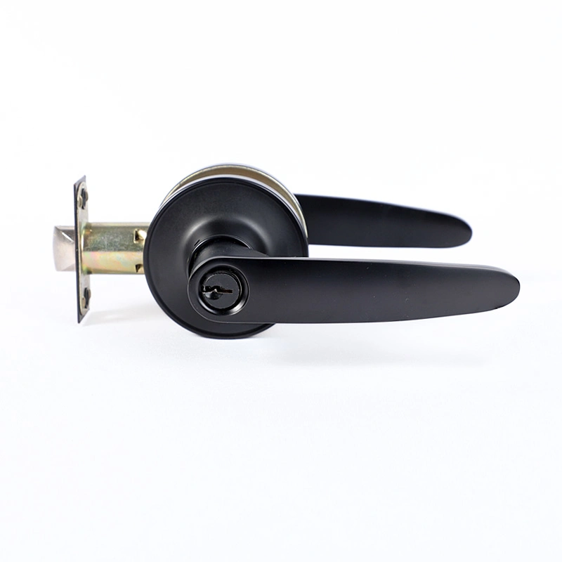 Wholesale High Quality Stainless Steel Black Entrance Tubular Lever Door Handle Lock Set