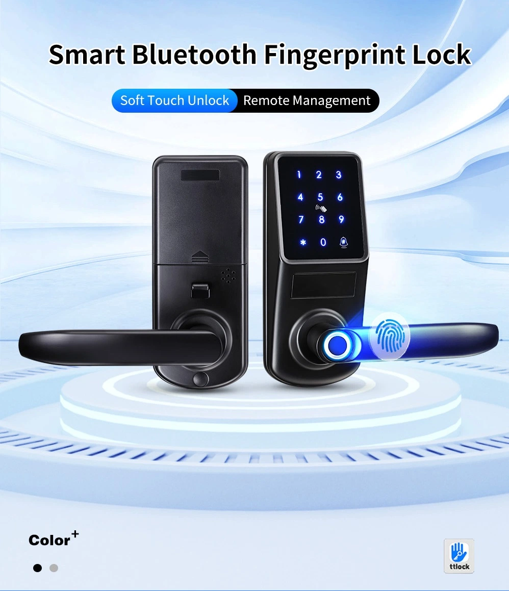 Ttlock APP High Security Electric Keyless Deadbolt Biometric Fingerprint Door Handle Lock