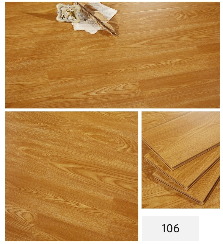 Square Edge Click Lock Easy Installation Skid-Resistance Laminate Flooring