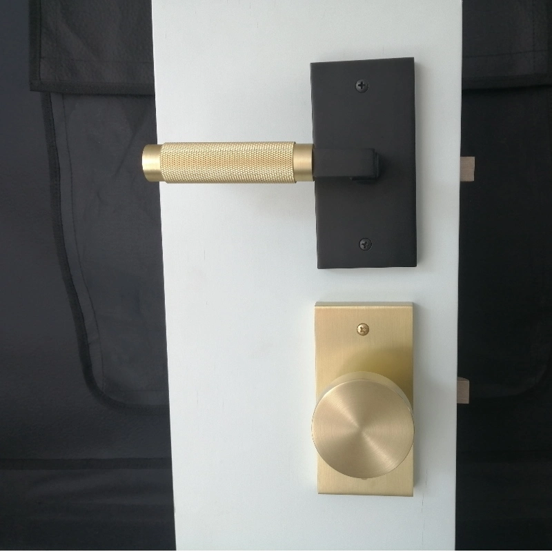 Zinc Alloy Square Privacy Door Lock with 5 Inch Rectangle Rose