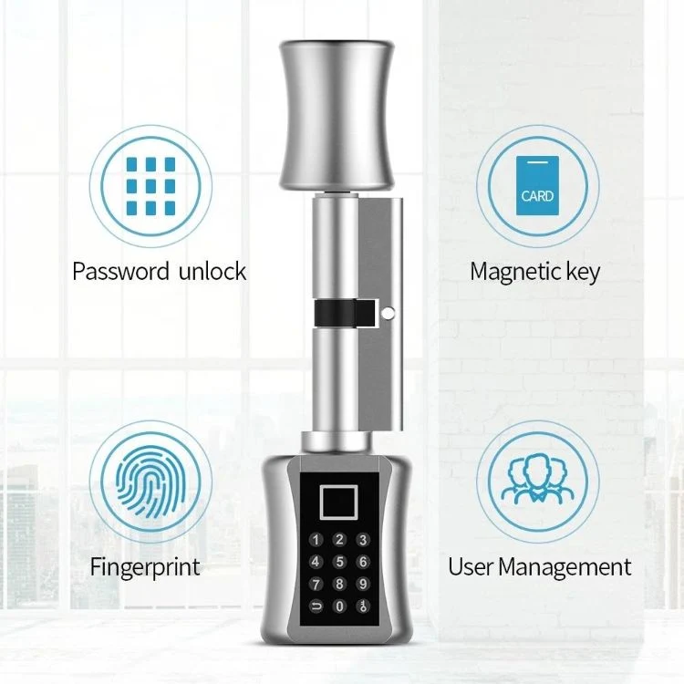 Tuya APP Fingerprint Password Cylinder Smart Fingerprint Cylinder Digital Door Lock