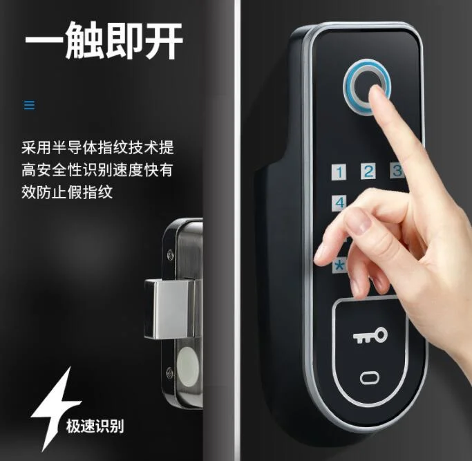 Safe Gate Security Key Remote APP Rim Smart Door Lock