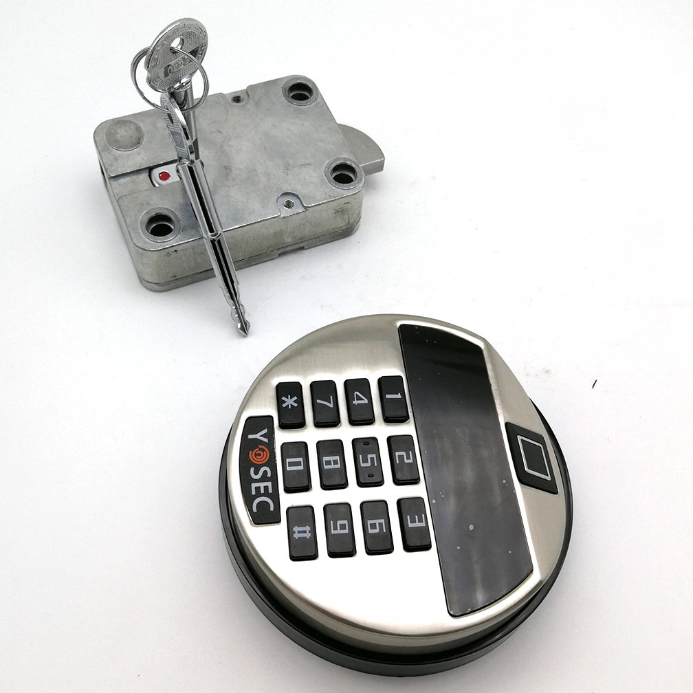 Electronic Keypad Time Delay Fingerprint Biometric Lock with Override Key