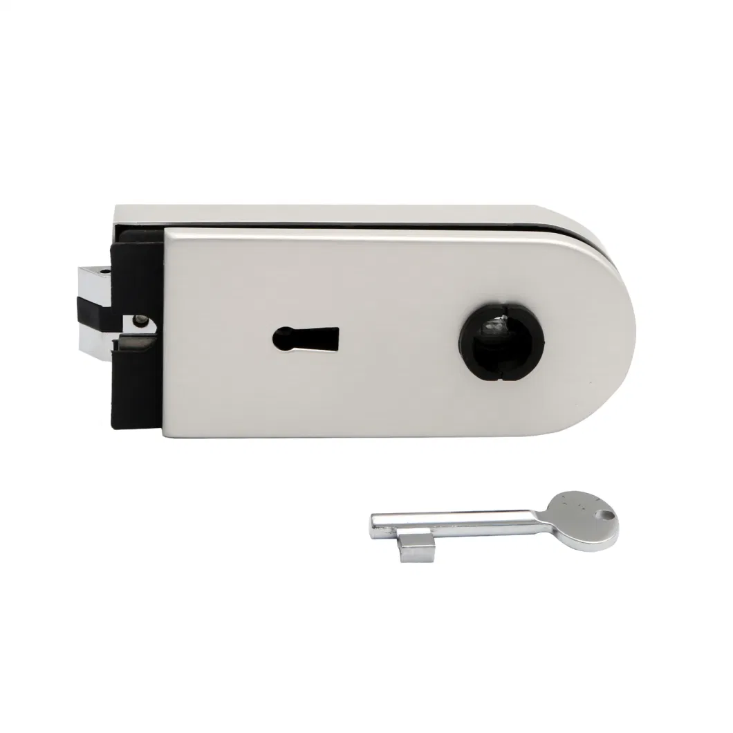 Zinc Alloy Keylock Handle Glass Door Lock with Cylinder Patch Fitting