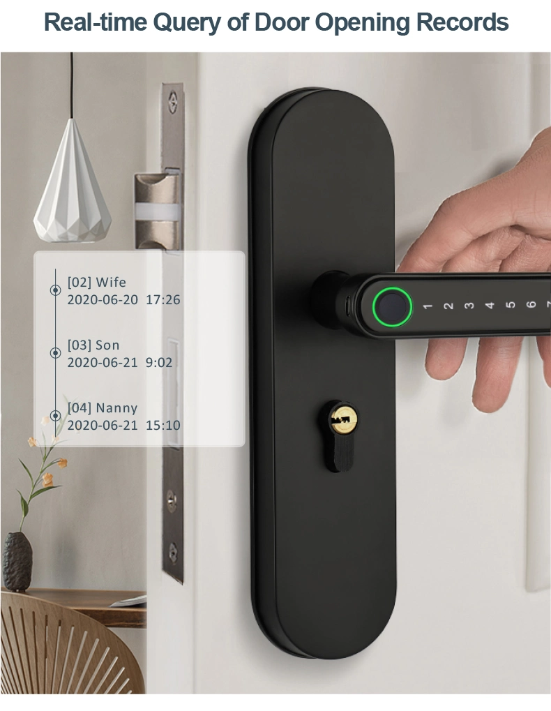 Smart Electronic Lock Fingerprint Door Handle Digital Keyless Lock