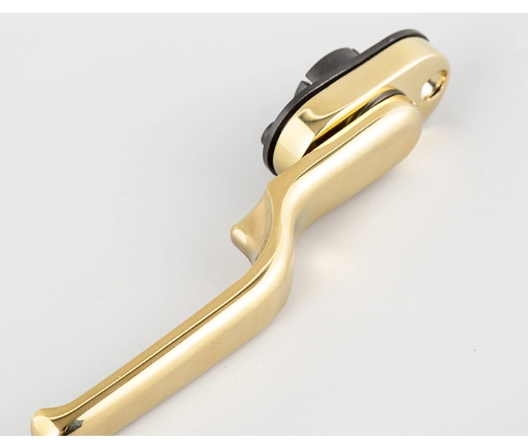 ISO9001 Ningbo LG OEM Fashion Design Privacy PVD Golden Satin Chrome Color Zinc Alloy Interior Door Lever Handle