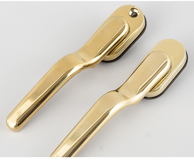 ISO9001 Ningbo LG OEM Fashion Design Privacy PVD Golden Satin Chrome Color Zinc Alloy Interior Door Lever Handle