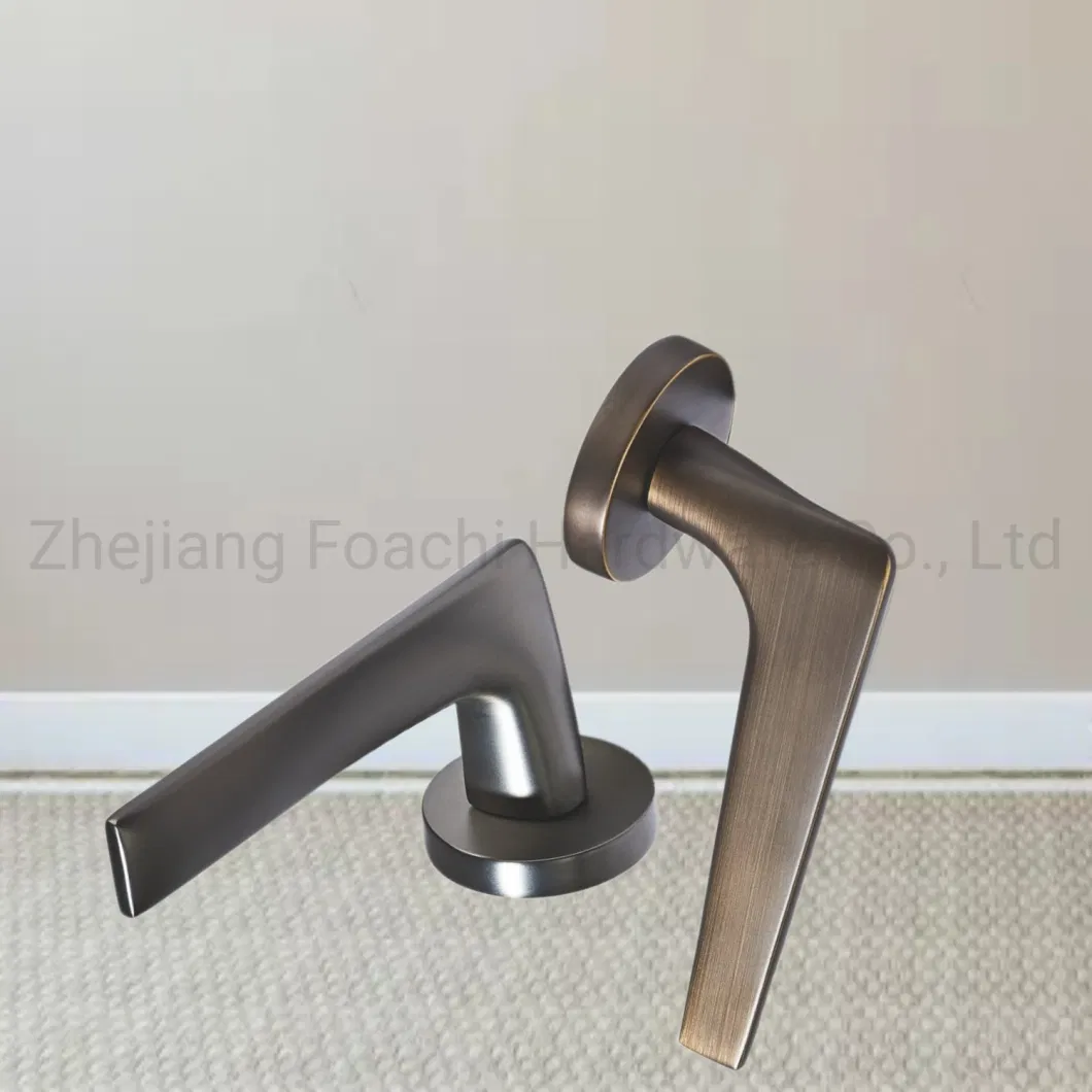 High Quality Silent Type Interior Bathroom Zinc Alloy Door Lock Handle