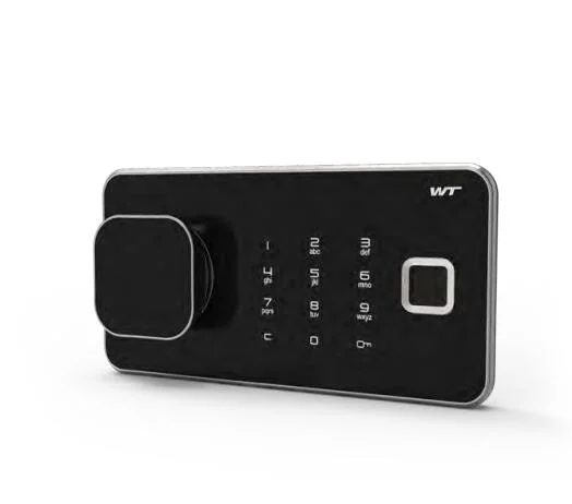 Black Fingerprint Door Lock Traditional Home Office Smart Safe Lock