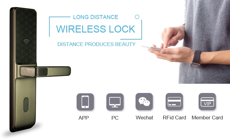 Smart Card Lever Handle Mortise Locks for Hotel/School/Office