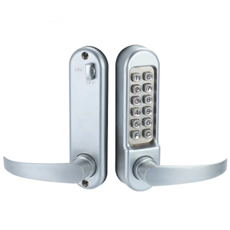 14-Button Keypad Code Combination Mechanical Door Lock with Handle for Wooden Door