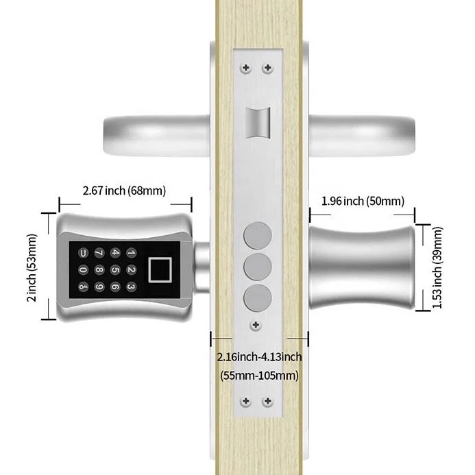 Tuya APP Fingerprint Password Cylinder Smart Fingerprint Cylinder Digital Door Lock