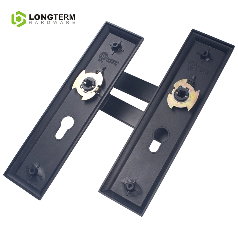 Zinc Alloy Knurled Door Plate Lock Handles Set Luxury Modern Front Door Pull Handle Wood Door Lever Lock Handle for Home