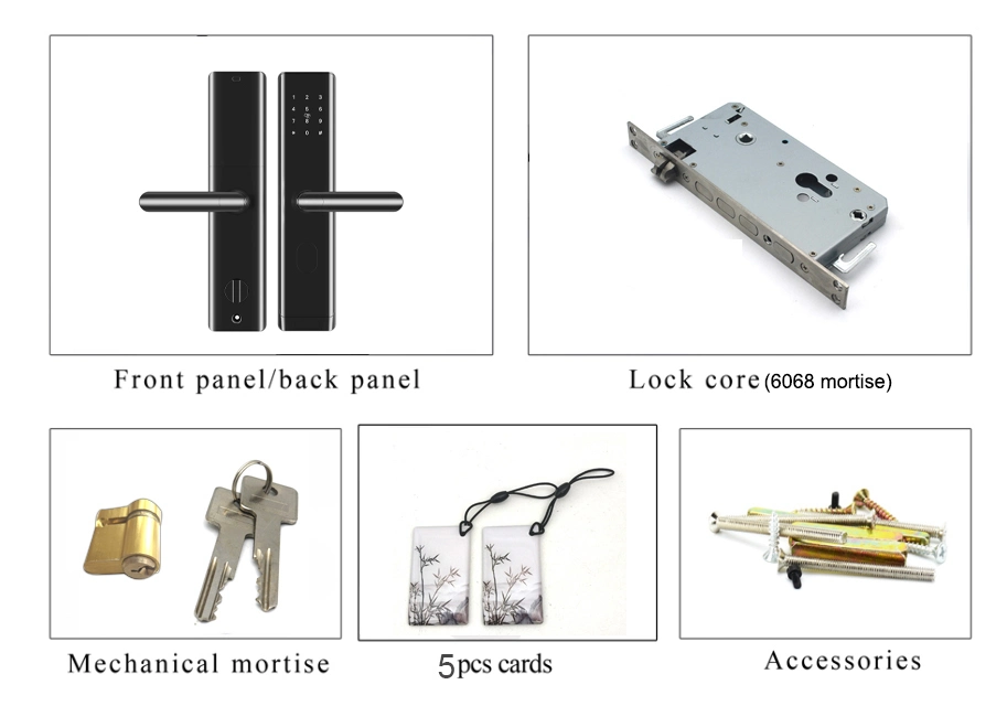 Rental House Keyles Electronic Bedroom Door Lock with Ttlock APP Management