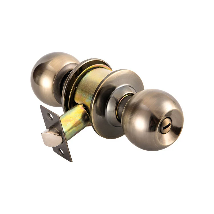 Keyless Security Cylindrical Keyed Ball Lock 587 Entry Stainless Steel Knob Door Lock