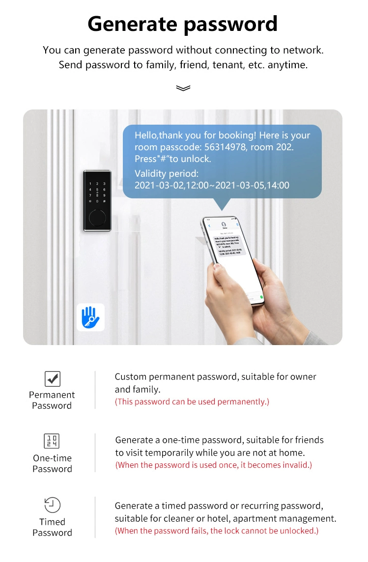 American Standard Wooden Door Electronic Deadbolt Lock with Ttlock APP