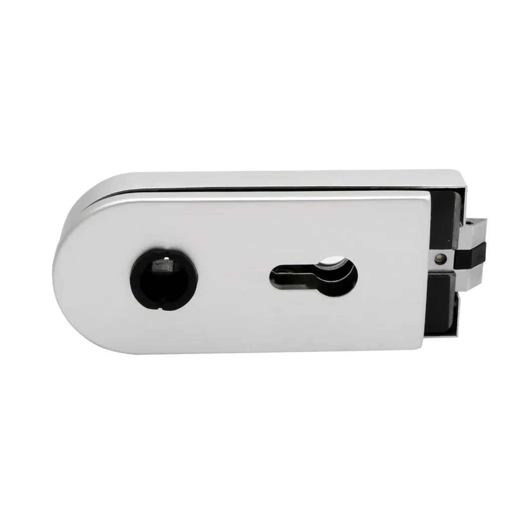 Zinc Alloy Keylock Handle Glass Door Lock with Cylinder Patch Fitting