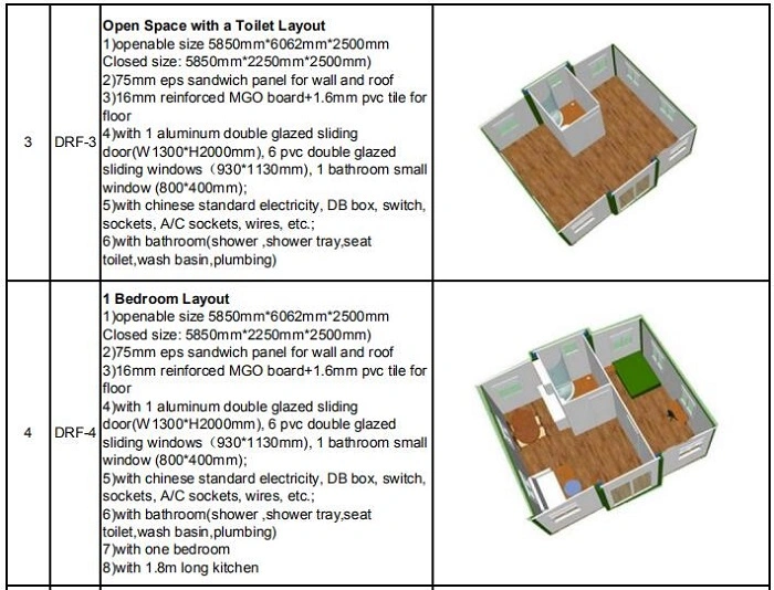 20 FT 2 Bedroom Expandable Container House for Sale