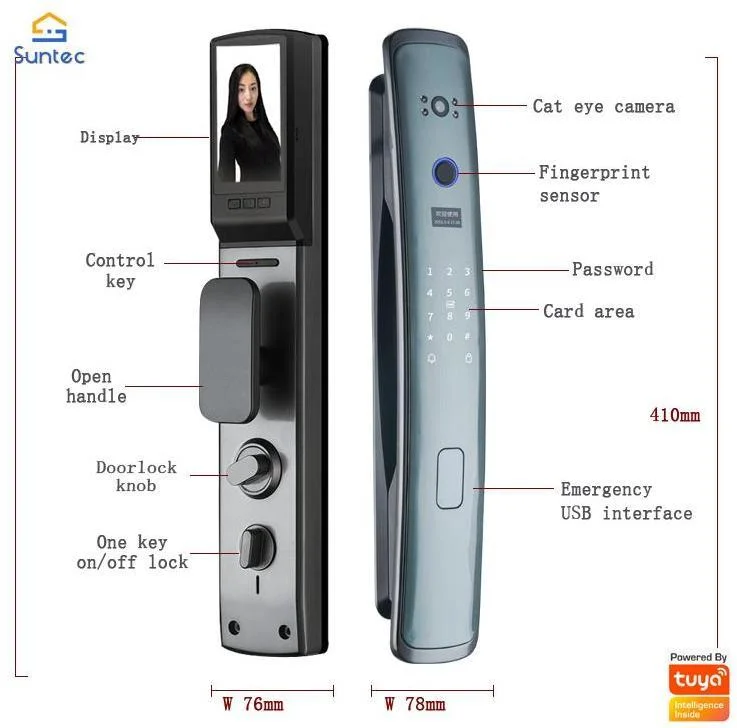 Smart Door Lock WiFi Zigbee Electronic Suntec Smart House