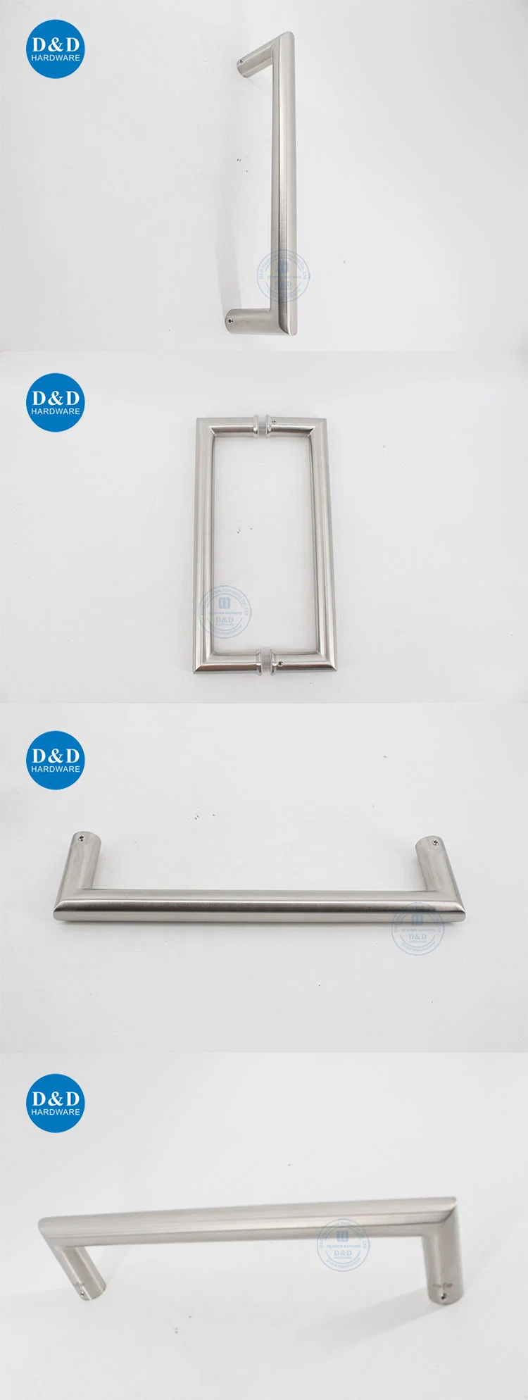 Stainless Steel Glass Door Accessories Satin Finish Mitred Door Pull