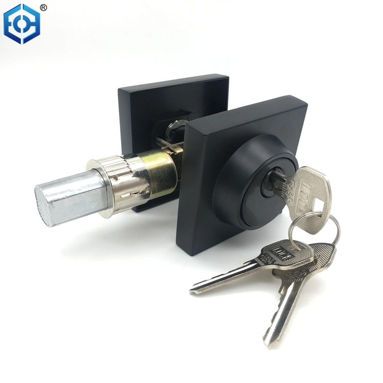 Black Zinc Alloy Single Cylinder Deadbolt Door Lock