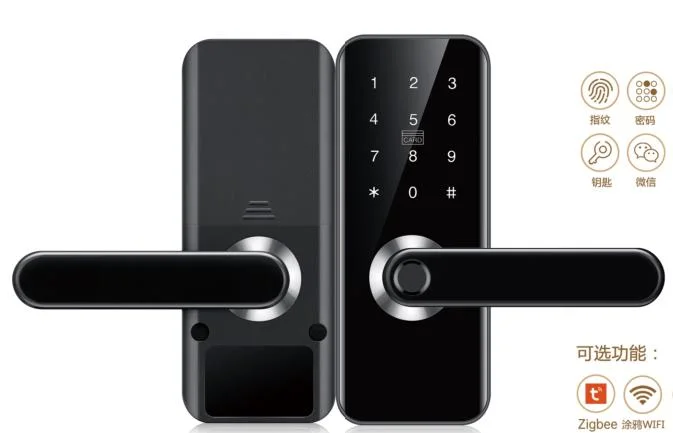 Zinc Alloy Fingerprint Smart Door Lock with Password and Finger Touch Keypad