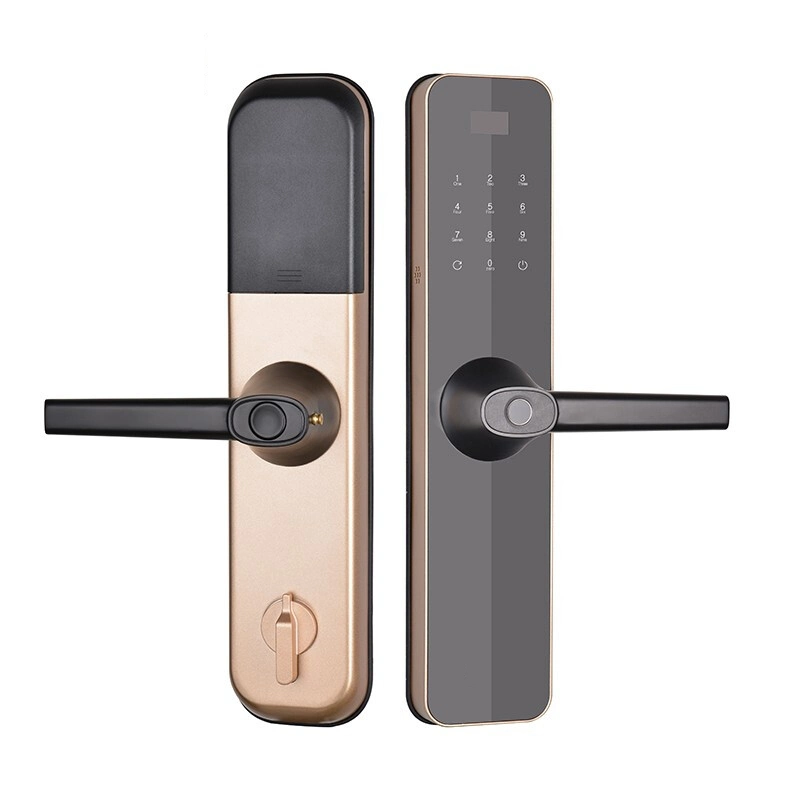 Electronic Code Magnetic Fingerprint Combination Smart Door Lock Hardware Handle