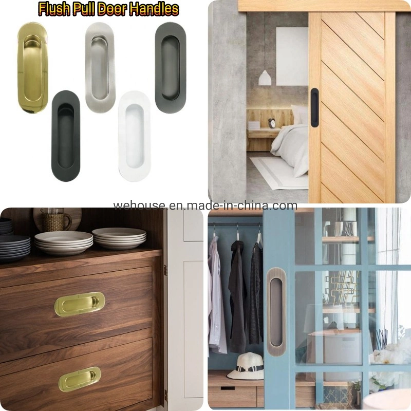 Stainless Steel Sliding Door Handle Stain Flush Pull Barn Doors Handles Hardware