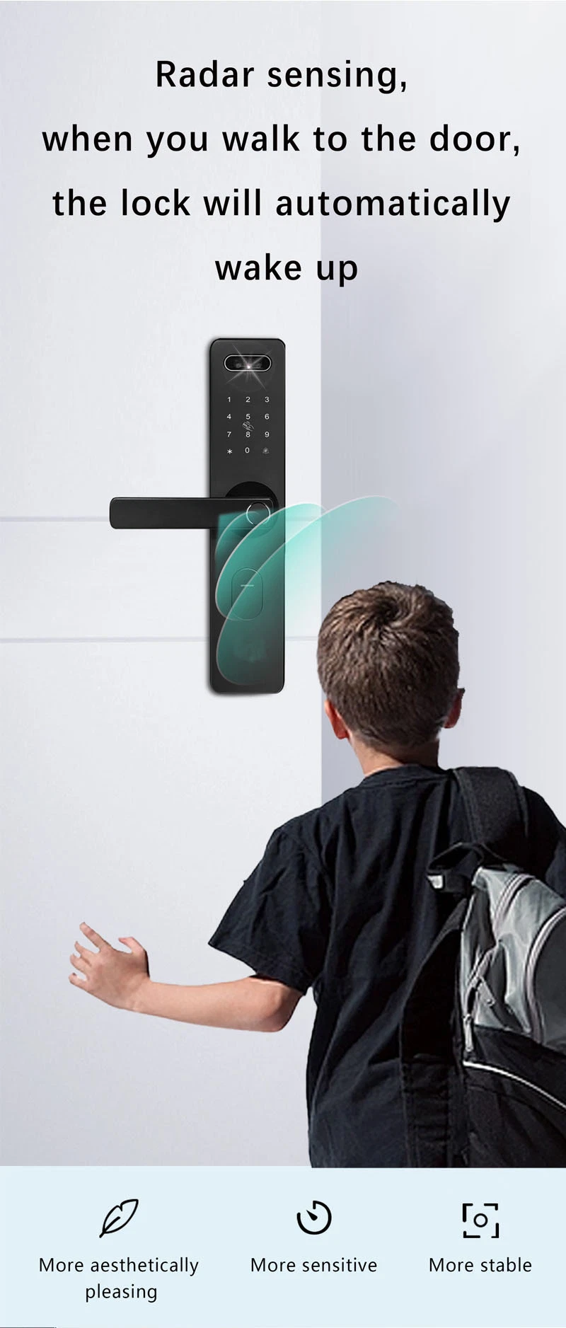 3D Face Recognition Fingerprint Open Smart Door Lock