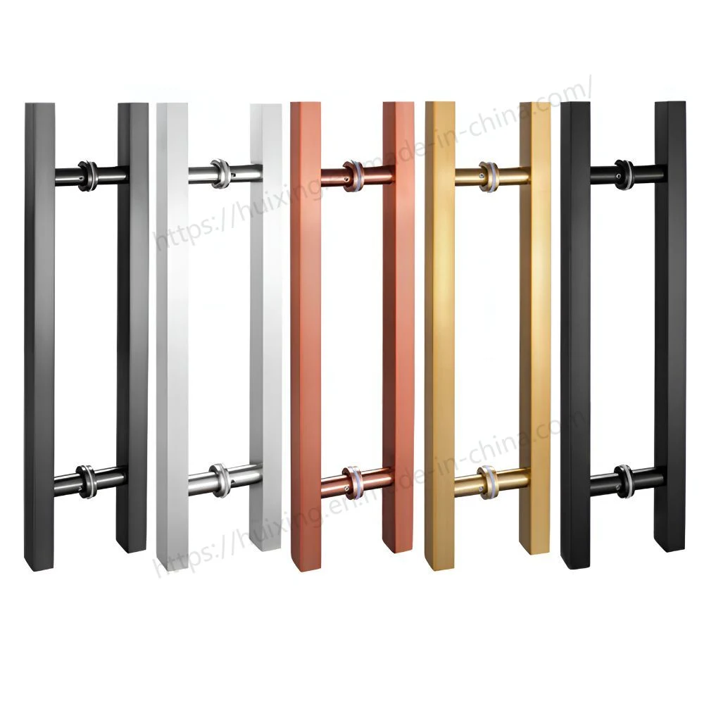 32 Inch Square Rectangle Flat Shape Stainless Steel Modern Contemporary Entry Glass Door Handle