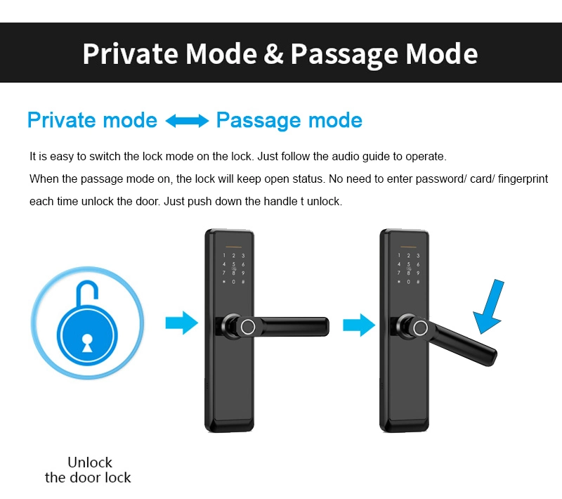 Good Quality Smart Handle Lock Fingerprint Digital Lock for House