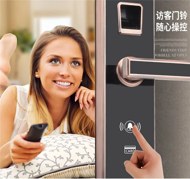 Factory Supplier Black Home Security Smart Intelligent Fingerprint Smart Lock