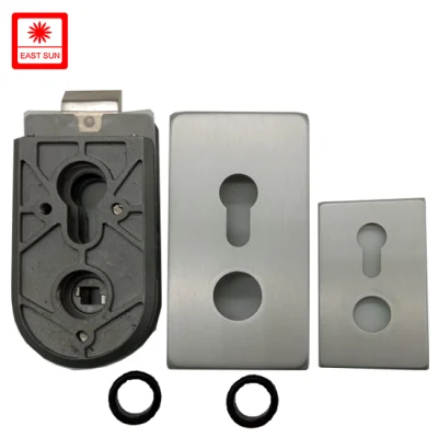 Aleación de zinc vidrio comercial hardware combinación de cerradura de puerta con mango seguro (GLHL-111AL)