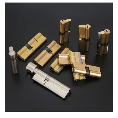 Fábrica de hardware OEM aleación de zinc PVD Gold Luxury dormitorio interno Palanca moderna de madera tiradores de puerta