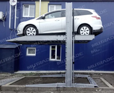 Espacio para 2 coches Smart aprobado CE 2 puestos de estacionamiento de la máquina hidráulica vertical simple Parking galvanizado Levante