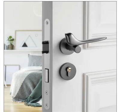 Golden Bird Bloqueo de puerta interior Cocina Dormitorio Empuñadura de madera