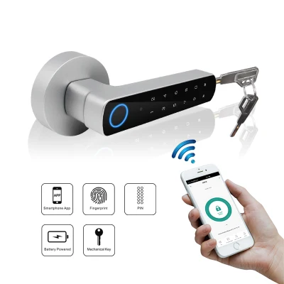 Cerrojo electrónico de huella dactilar con cerradura de puerta de entrada sin llave Keypad-Bluetooth