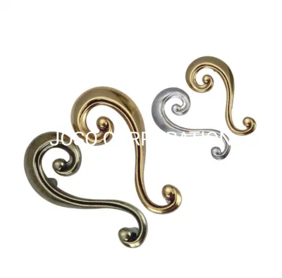 Aleación de zinc forma de flor Antique Brass Mango de puerta Mango de armario Asa de armario