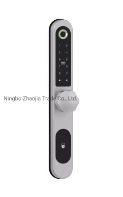 Cerraduras de puerta de aluminio deslizante sin llave digital con huella dactilar y Bluetooth Tuya.