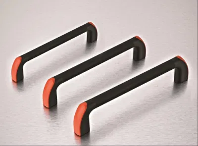Fuente rectangular de plástico negro de 5.2&quot; tire de la palanca para el armario de puerta Mapa