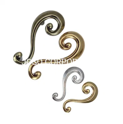 Aleación de zinc forma de flor Antique Brass Mango de puerta Mango de armario Asa de armario