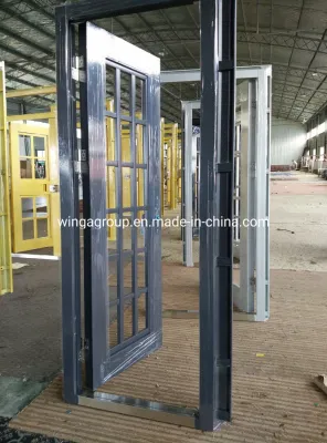Proyecto de construcción a prueba de agua Sunproof de acero de seguridad de la puerta de cristal W-BT-08