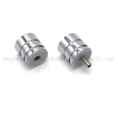 precio de fábrica China Proveedor de Hardware de montaje de accesorios de baño ducha puerta corrediza de vidrio perilla redonda tira dedo sólida empuñadura de puerta de cristal de acero inoxidable