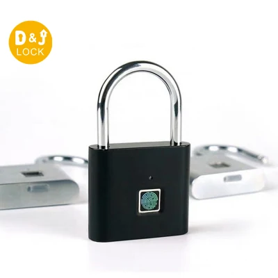 Resistente al agua de huellas digitales USB sin llave de seguridad eléctrica recargable Bloqueo inteligente de candado