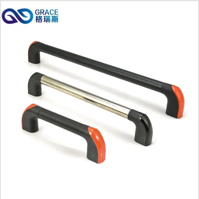 Fuente rectangular de plástico negro de 5.2&quot; tire de la palanca para el armario de puerta Mapa