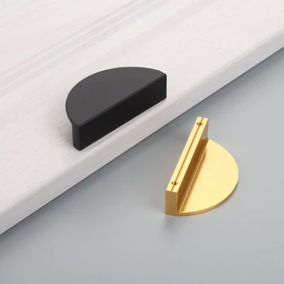 Madera Mango de gabinete aluminio Mango de gabinete Negro Rosa Puerta Oro Mango