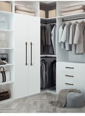 Armario armario de estilo americano, el cajón de aleación de aluminio muebles manejar el hardware de oro negro de empuñadura de puerta de la palanca
